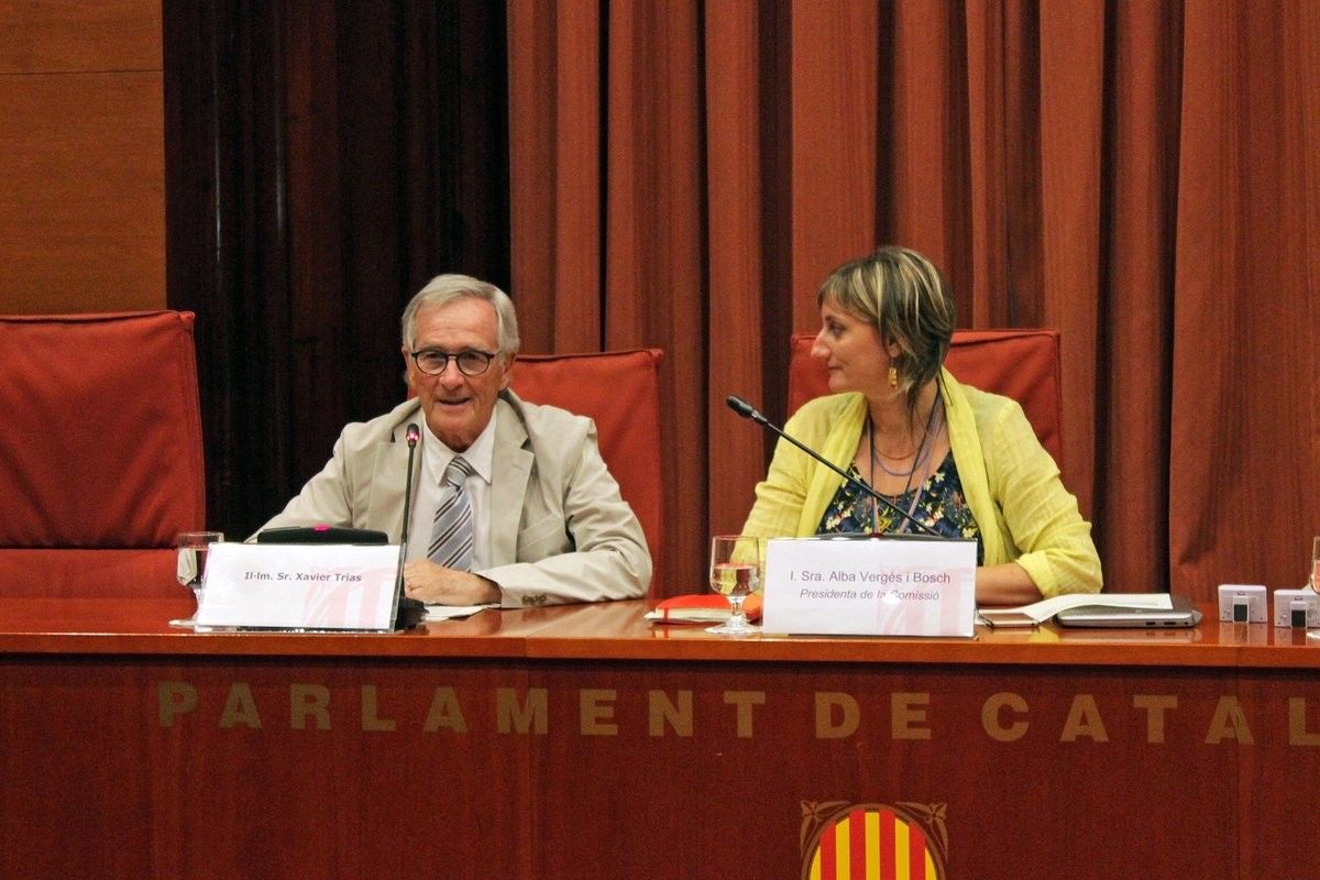 Xavier Trias, durant la seva compareixença a la comissió sobre l'operació Catalunya