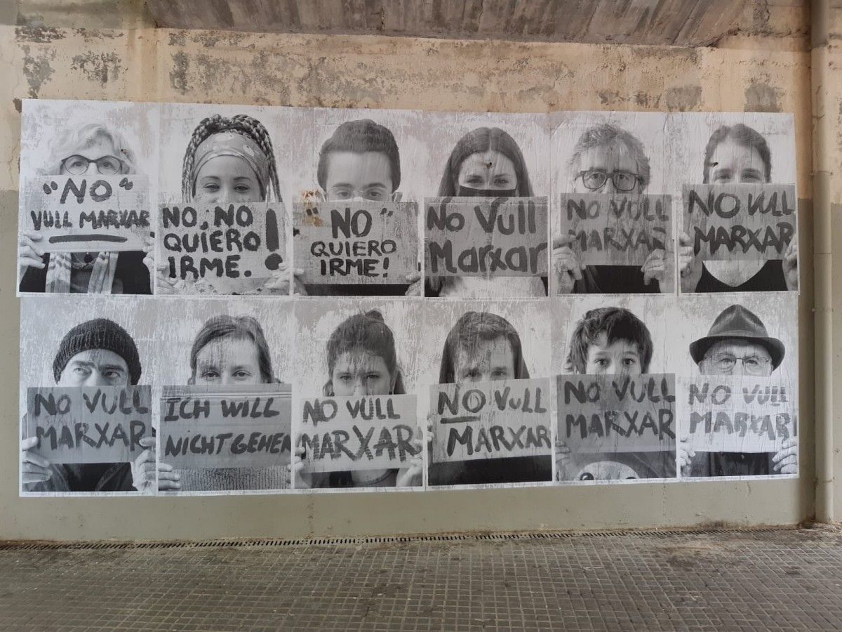 El mural #NoVullMarxar de Ramón Ferreira