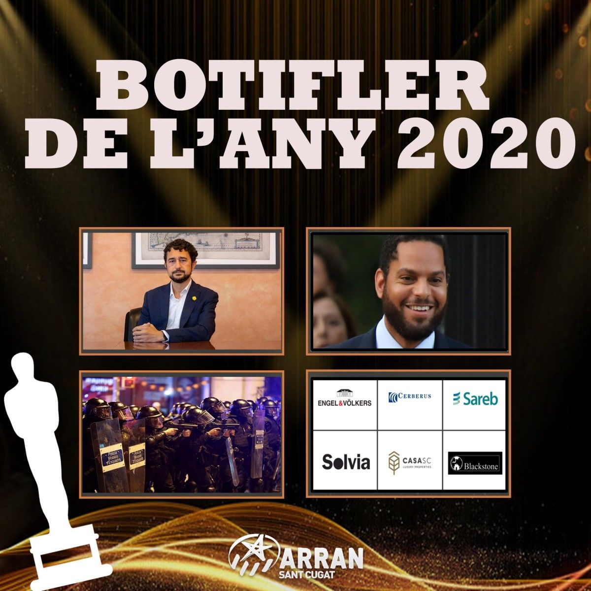 Arran Sant Cugat presenta els nominats a «Botifler de l'any 2020»