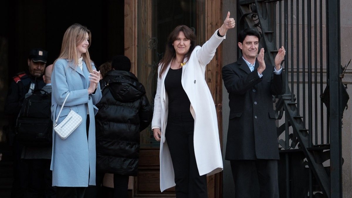 Laura Borràs arribant al TSJC.