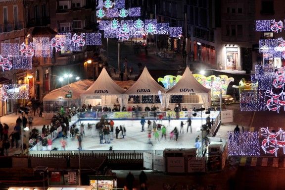 Imatge de la pista de patinatge sobre gel de Sabadell d'ara fa dos anys