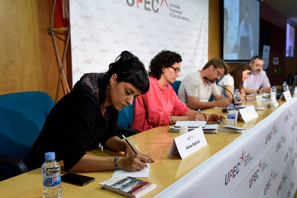Gabriel, Rovira, Domènech i Parlon han debatut a la UPEC moderats per Joan Rueda.