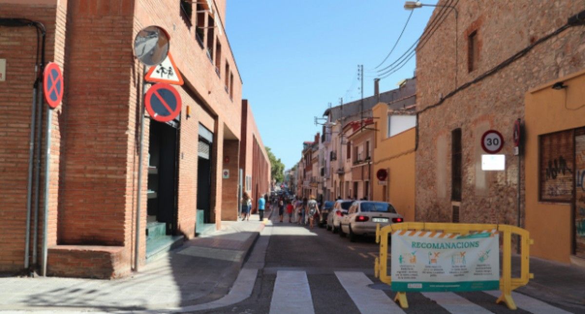 Imatge en un dels accessos de l'escola Nostra Llar de Sabadell