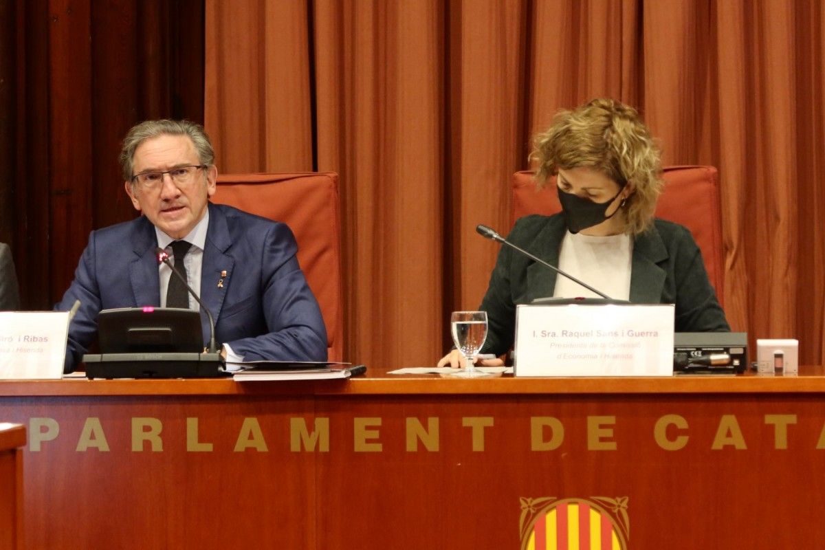 Jaume Giró, en la compareixença d'aquest dilluns al Parlament.