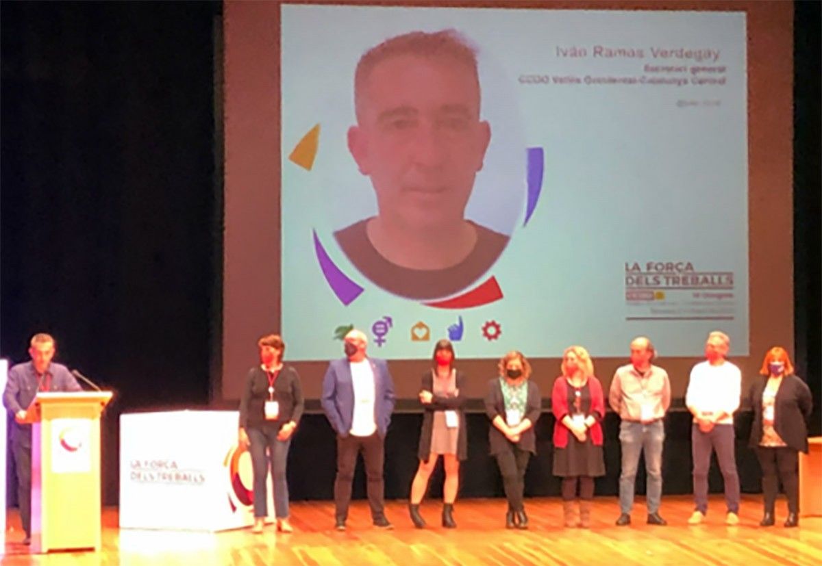 La celebració de l'assemblea de CCOO, duta a terme a Sabadell 