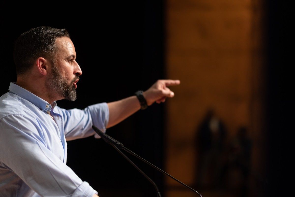 Santiago Abascal, durant la campanya electoral de Vox