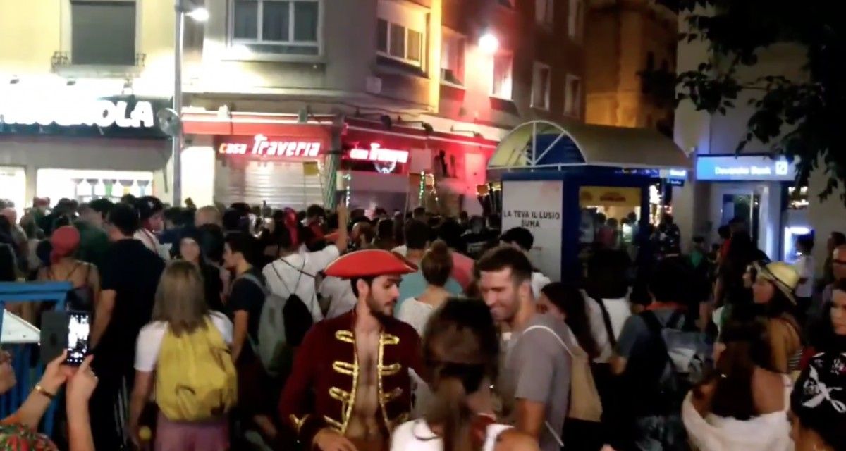 Una imatge del correbars de la Festa Major de Sabadell