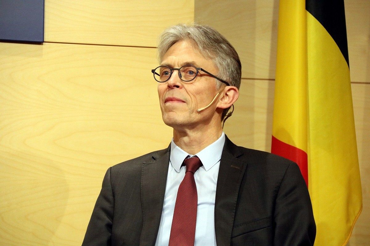 L’ambaixador belga a Espanya, Geert Cockx, en un acte a la seu de les institucions europees a Barcelona. 