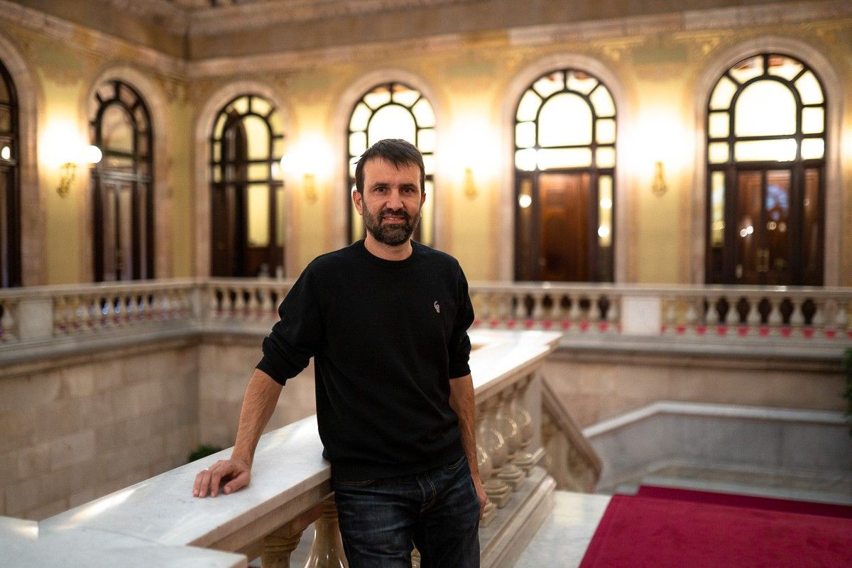 Pau Juvillà, en una entrevista amb NacióDigital al Parlament