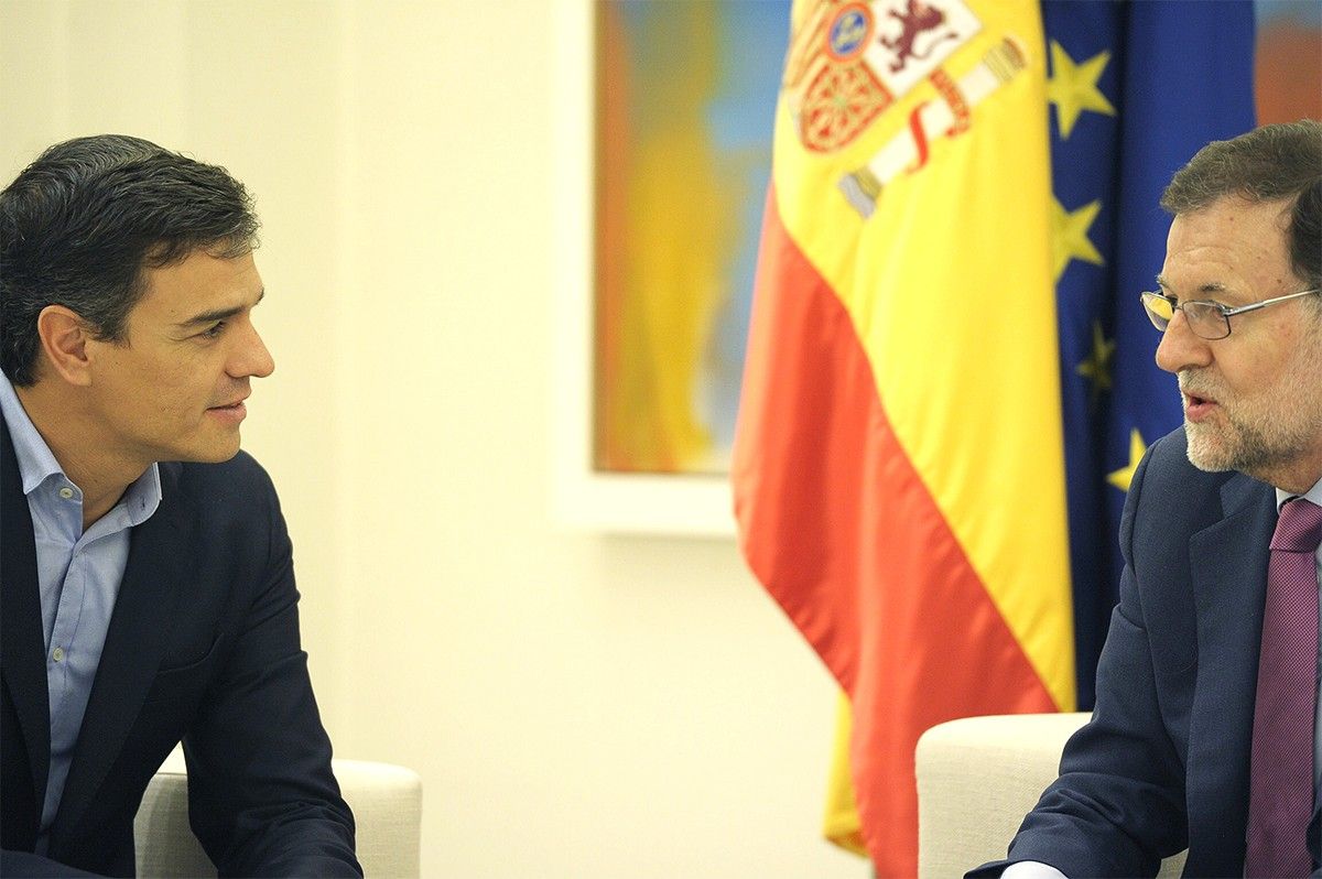 Mariano Rajoy i Pedro Sánchez, a La Moncloa