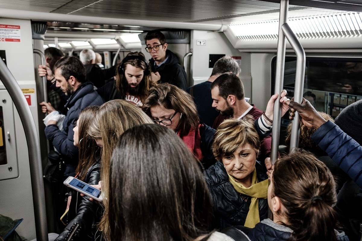 Una jornada de vaga al metro de Barcelona