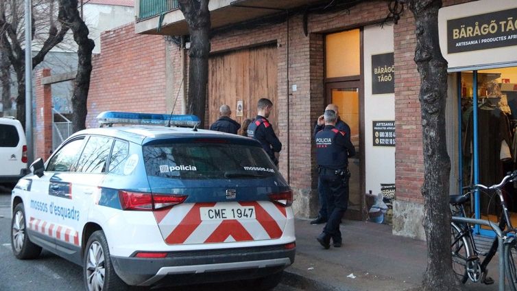 Imatge del lloc on va succeir el feminicidi del 22 de febrer a Olot