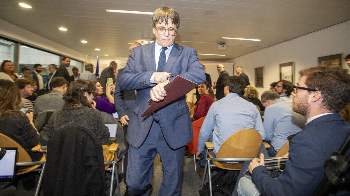 Carles Puigdemont, en un acte a Brussel·les.