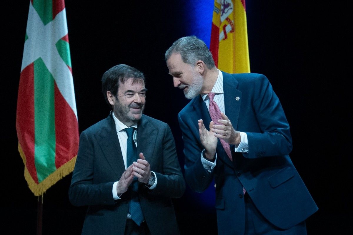 Felip VI conversa amb el president en funcions del CGPJ, Vicente Guilarte