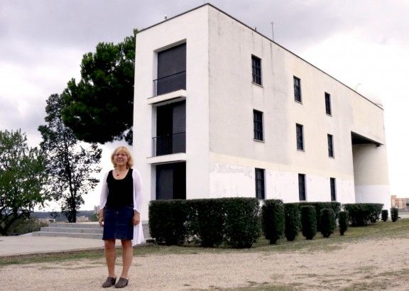 Montse Ribell, a l'observatori astronòmic de Sabadell