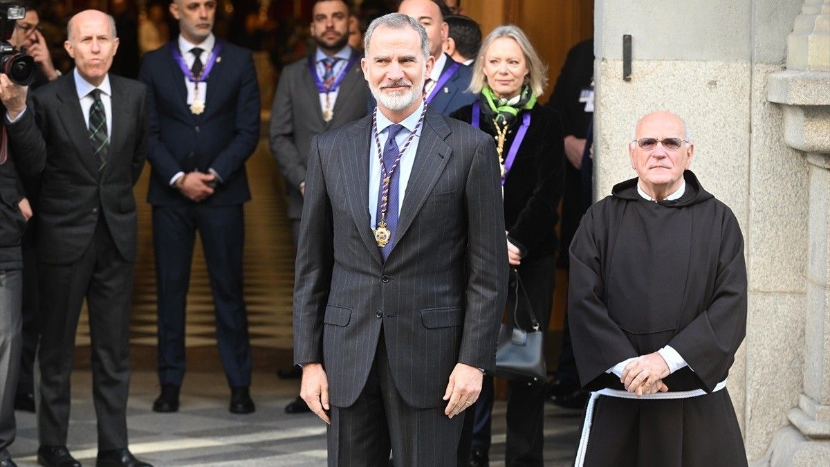 Felip VI, aquest divendres a Madrid en una cerimònica religiosa.