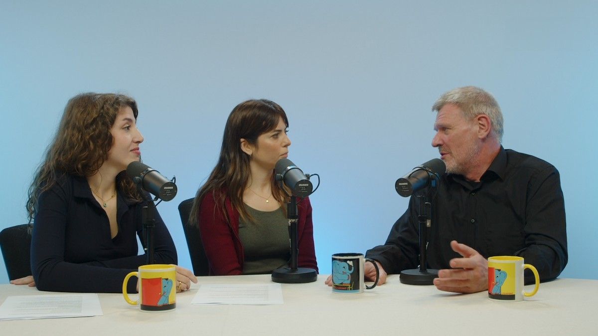 Sánchez, Ramentol i Bueno durant la gravació de l'episodi