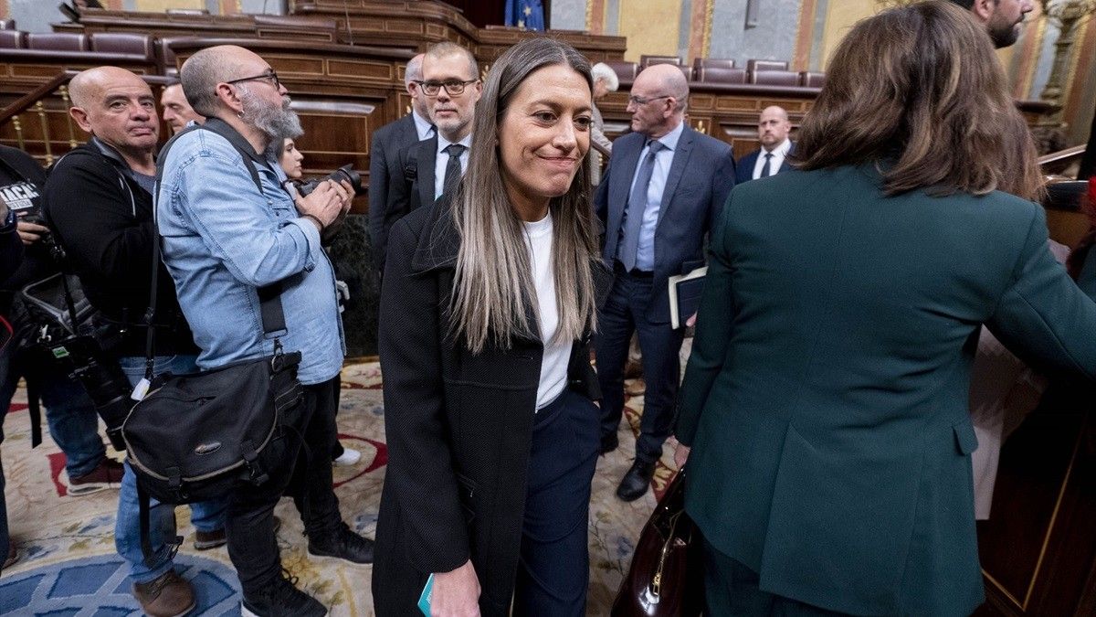 Míriam Nogueras, en un ple del Congrés.