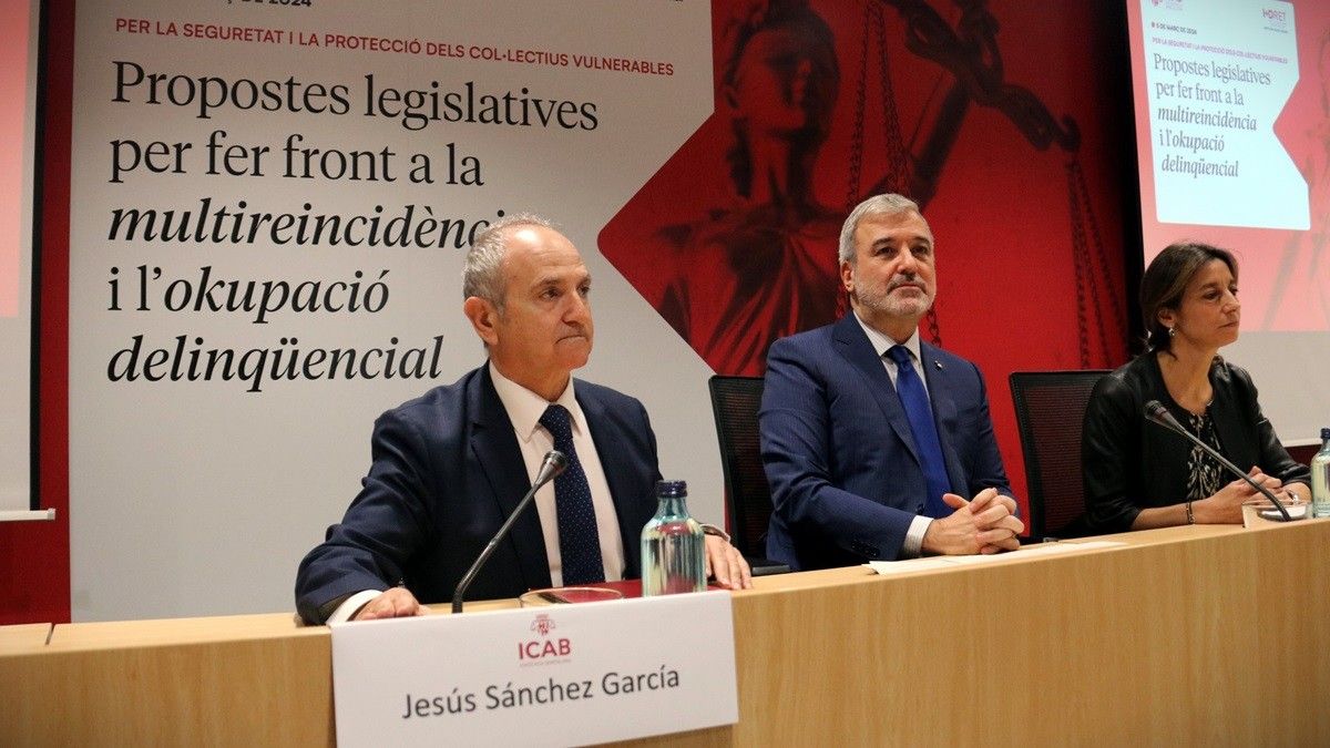 Jesús María Sánchez, Jaume Collboni i María Jesús Peñeira, aquest dimarts a l'ICAB