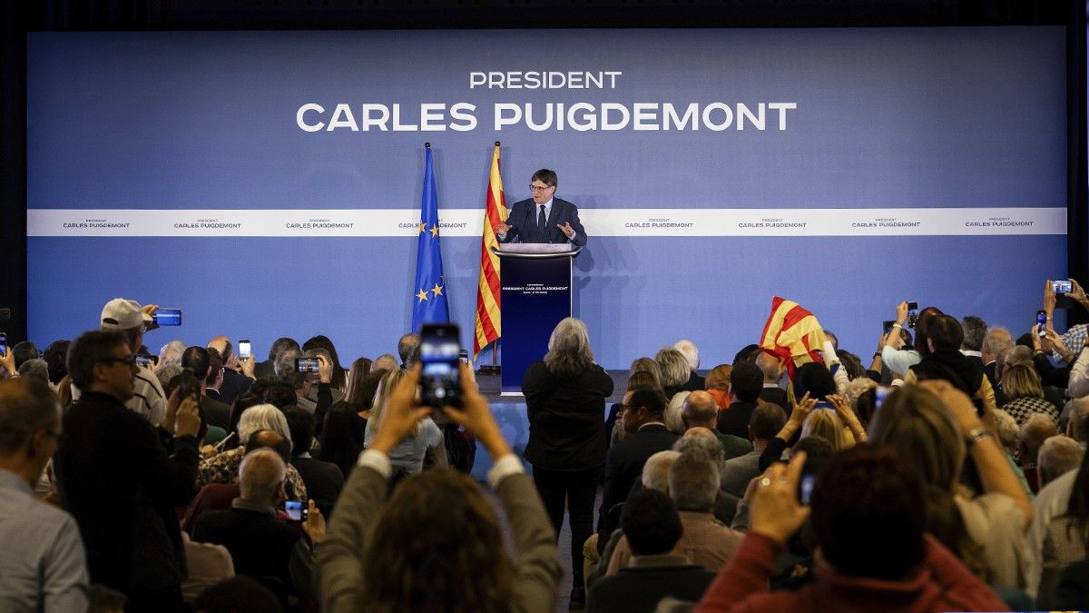Conferència de Carles Puigdemont des d'Elna