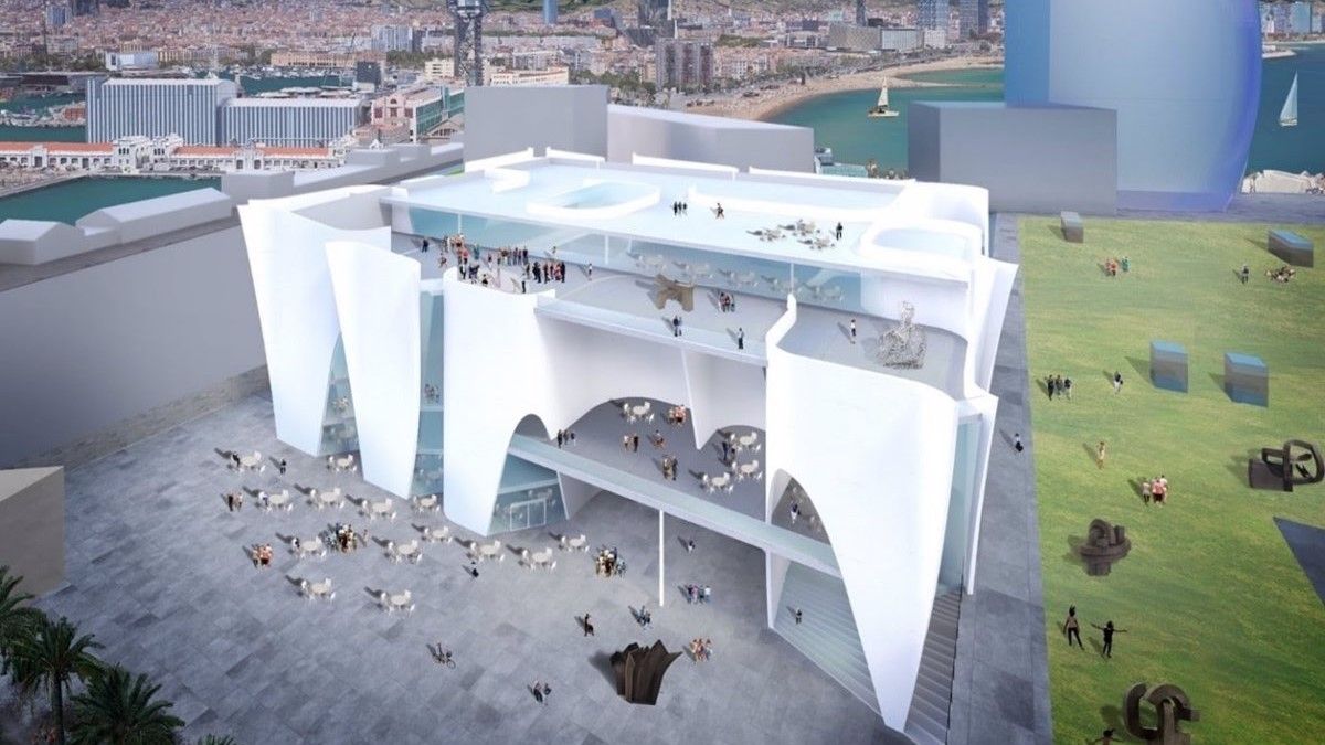 La simulació del projecte del museu Hermitage a Barcelona