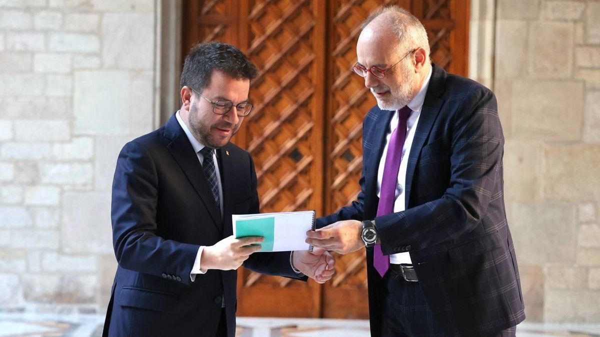 Pere Aragonès amb Joan Ridao, director de l'IEA