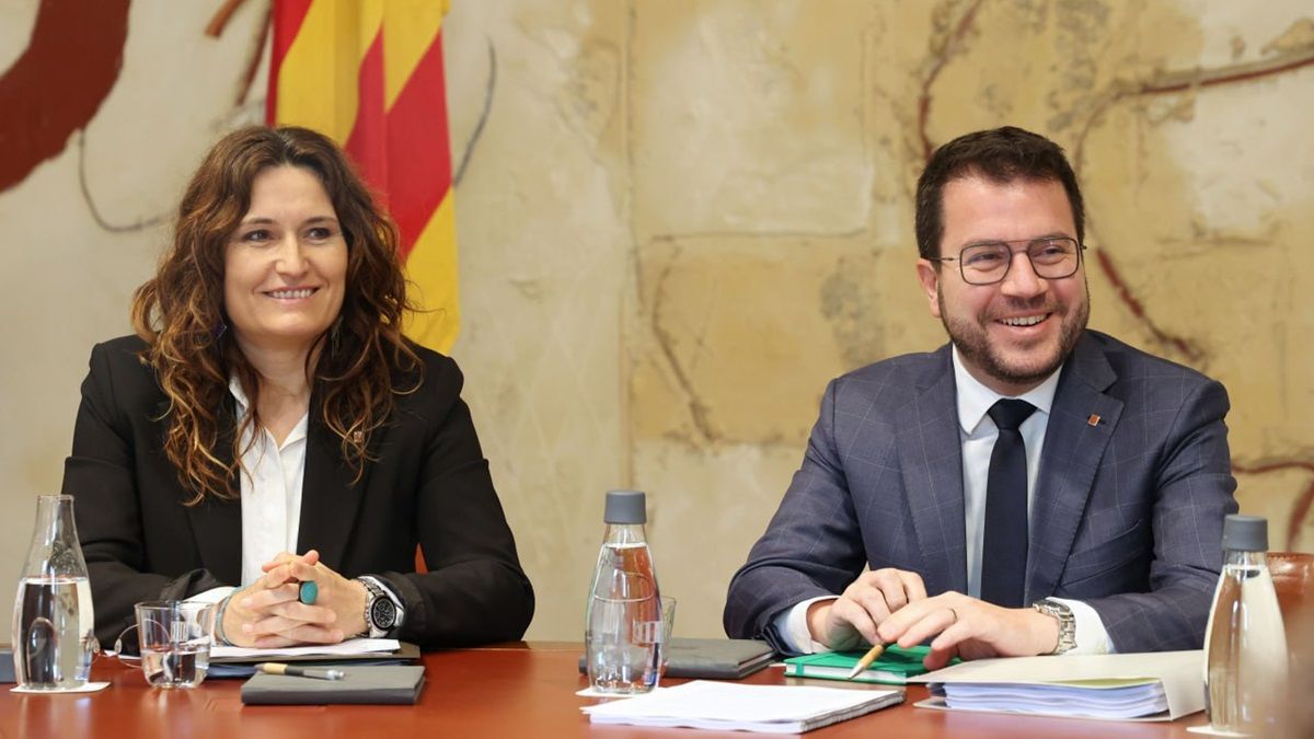 Pere Aragonès i Laura Vilagrà, aquest dimarts.