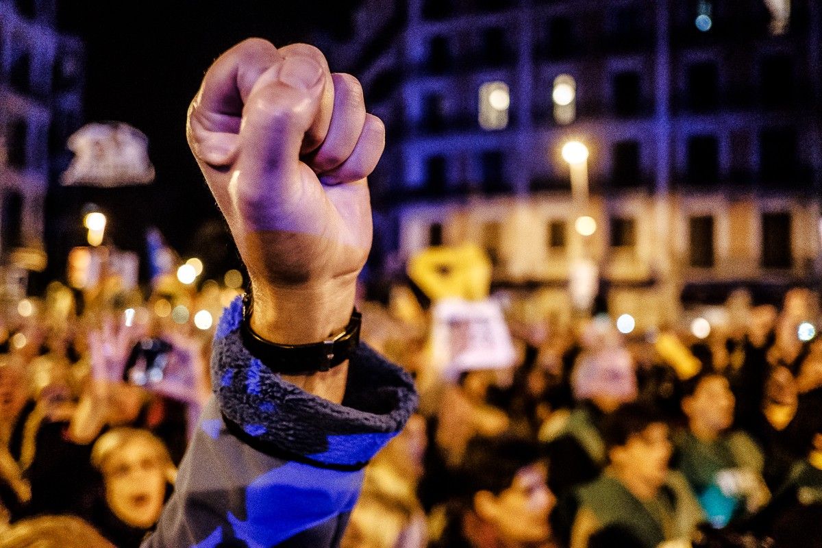 Manifestació a Barcelona en favor de la  República.