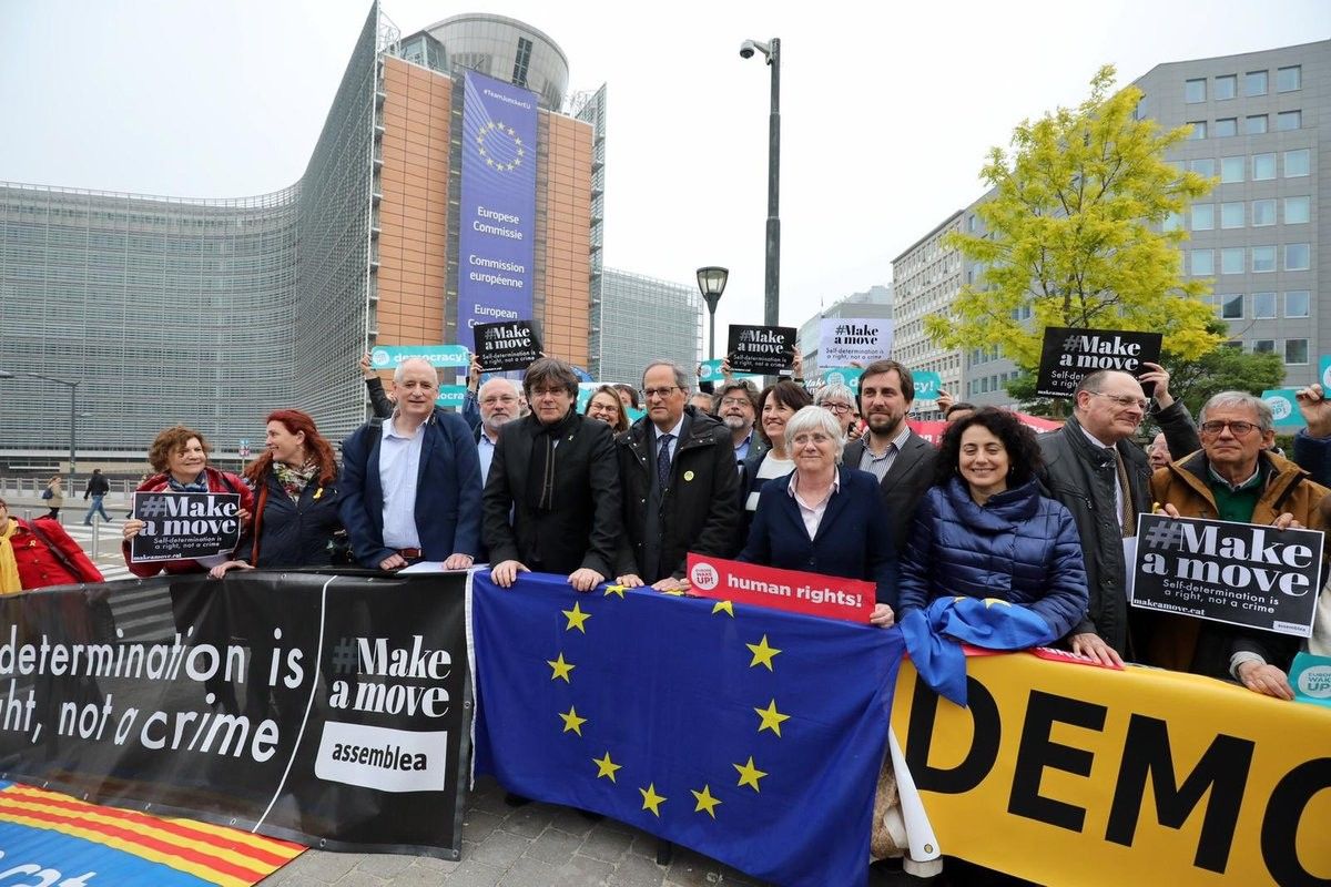 Quim Torra i Carles Puigdemont, aquest dijous a Brussel·les