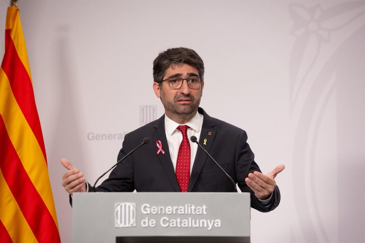 Jordi Puigneró, a la sala de premsa del Palau de la Generalitat.