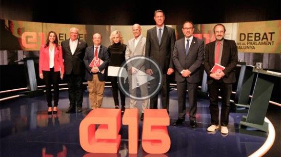 Els candidats a les eleccions al Parlament 2015, en el debat de TV3.