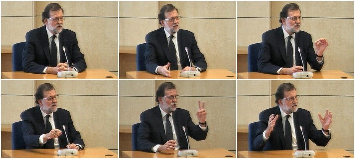 Mariano Rajoy declarant com a testimoni a l'Audiència Nacional en el judici del cas Gürtel
