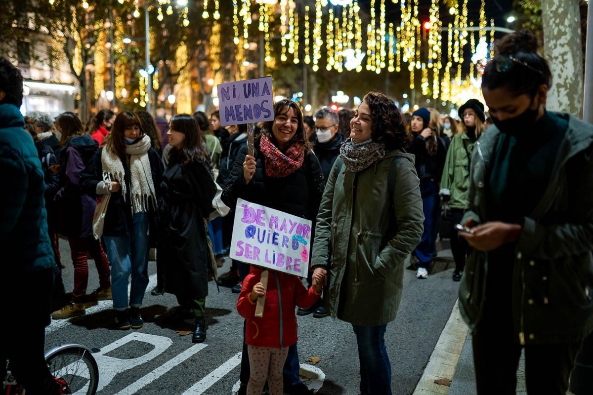 Clam contra la violència masclista a Barcelona.