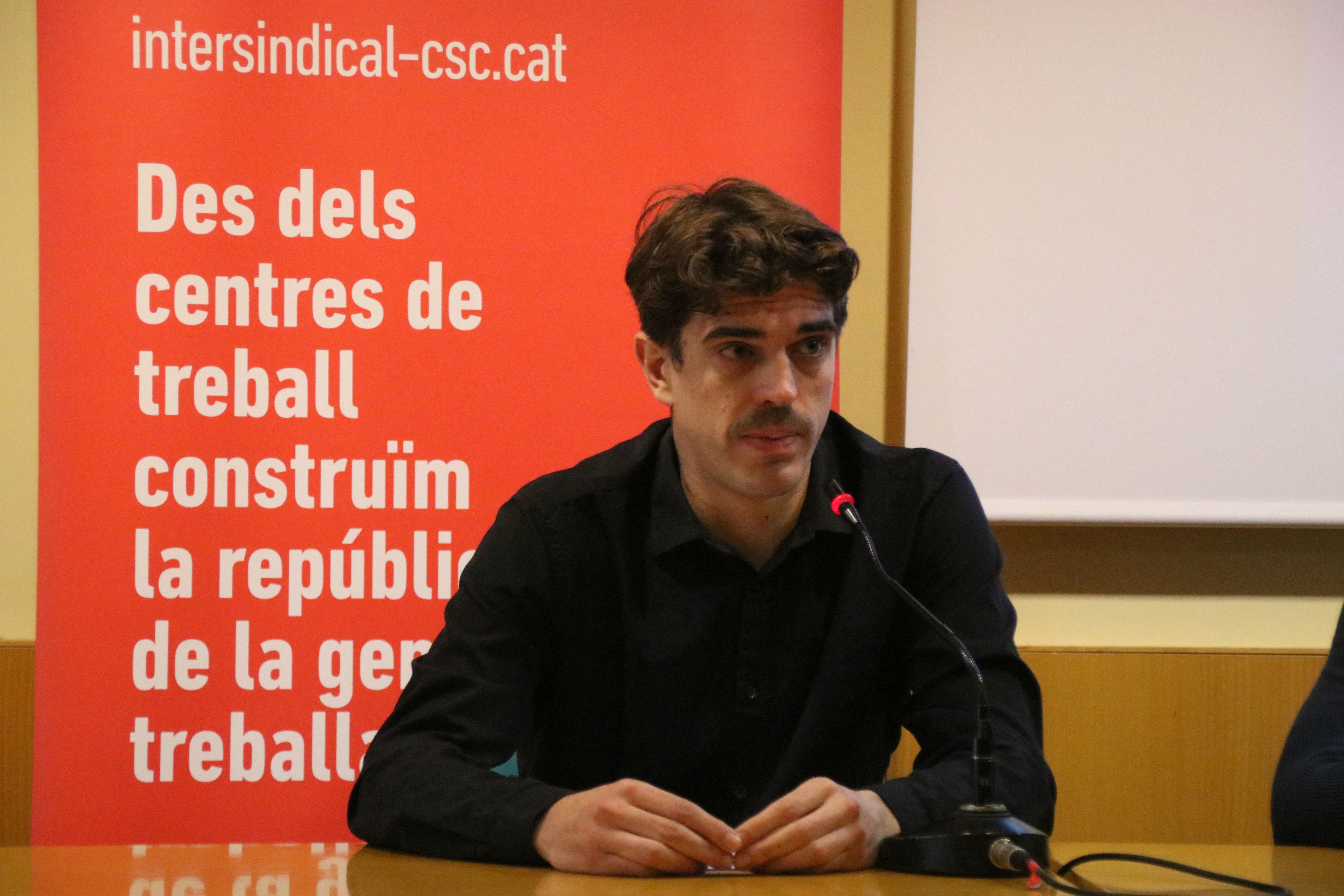 Marcel Bigas, el secretari general de la secció dels treballadors de la Generalitat a l'exterior de la Intersindical