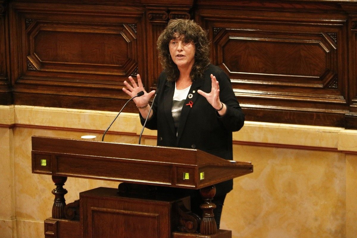 La consellera d'Acció Climàtica, Alimentació i Agenda Rural, Teresa Jordà, al Parlament aquest dimarts