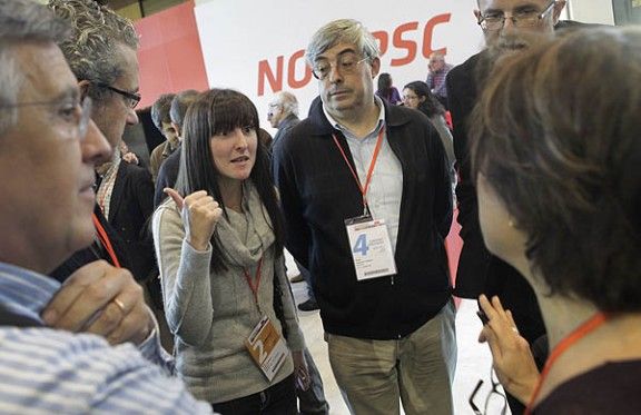 Núria López, en una imatge d'arxiu en un congrés del PSC