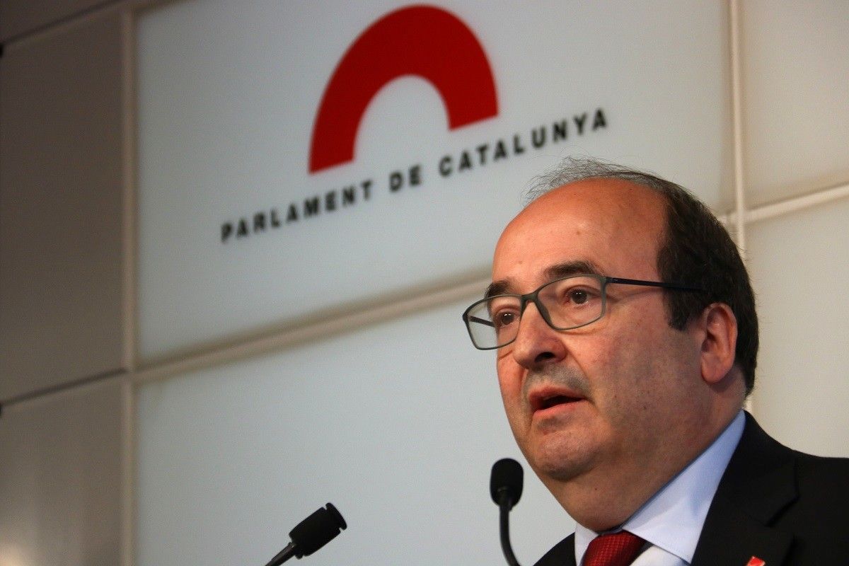 El líder del PSC, Miquel Iceta, aquest dijous al Parlament