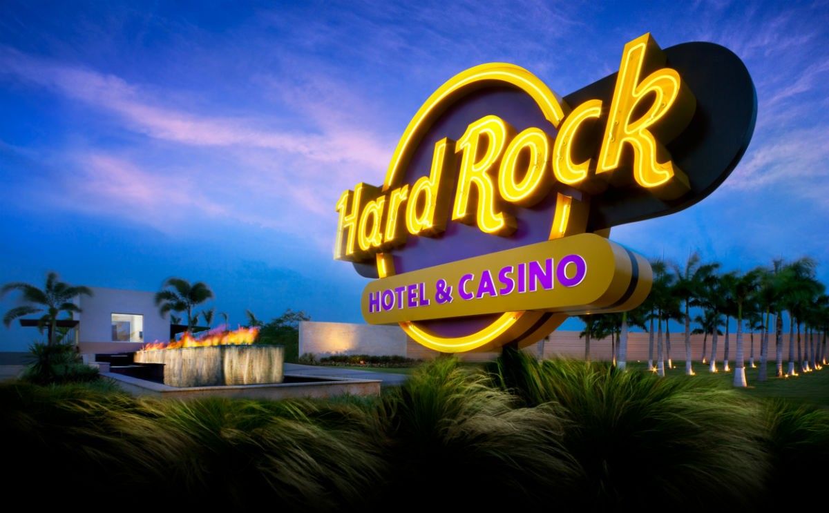 Un cartell del Hard Rock