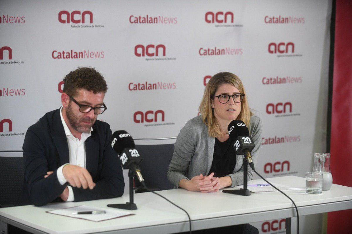 La número dos de JxCat a Barcelona, Elsa Artadi, en roda de premsa a l'ACN