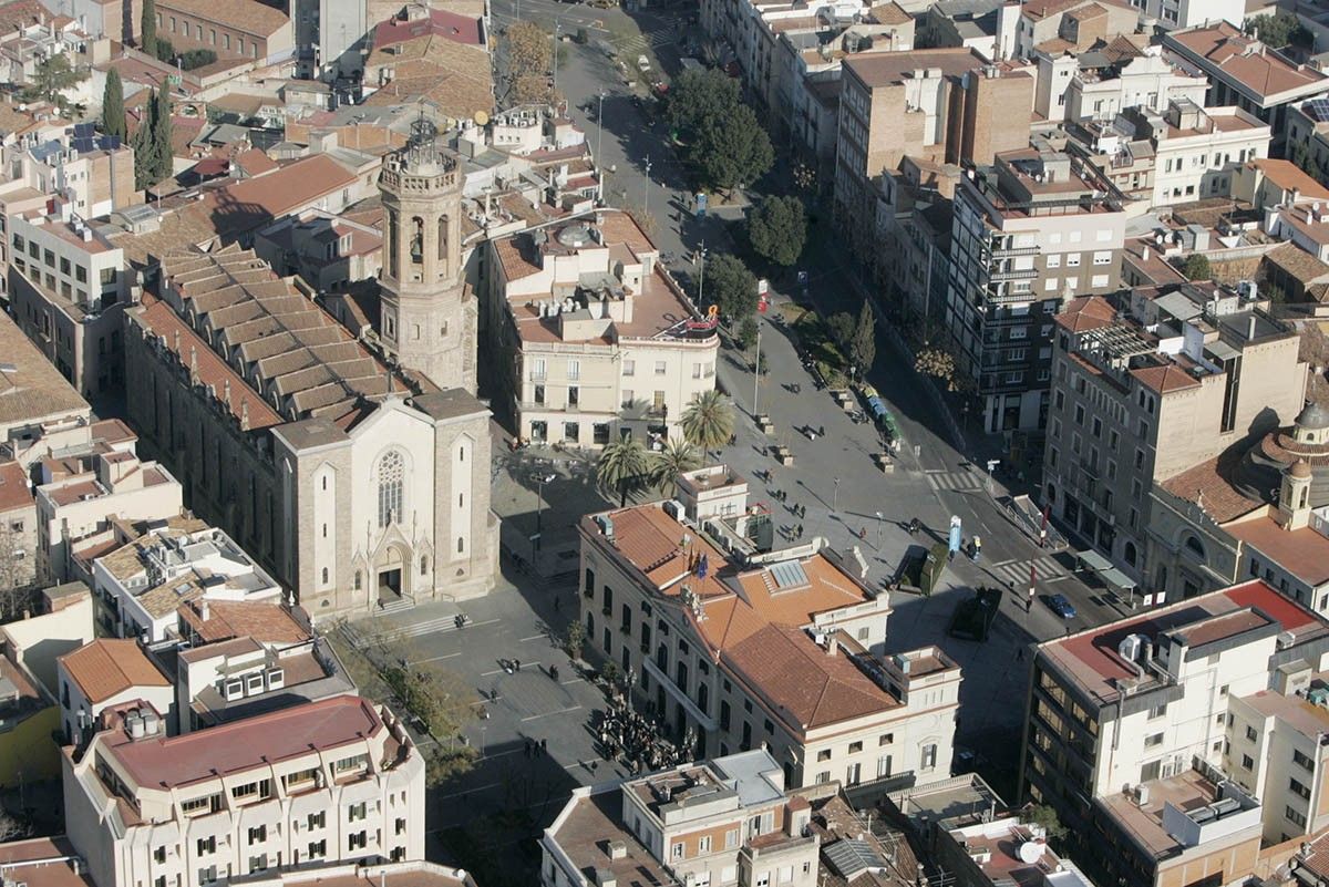 Vista aèria del centre de Sabadell