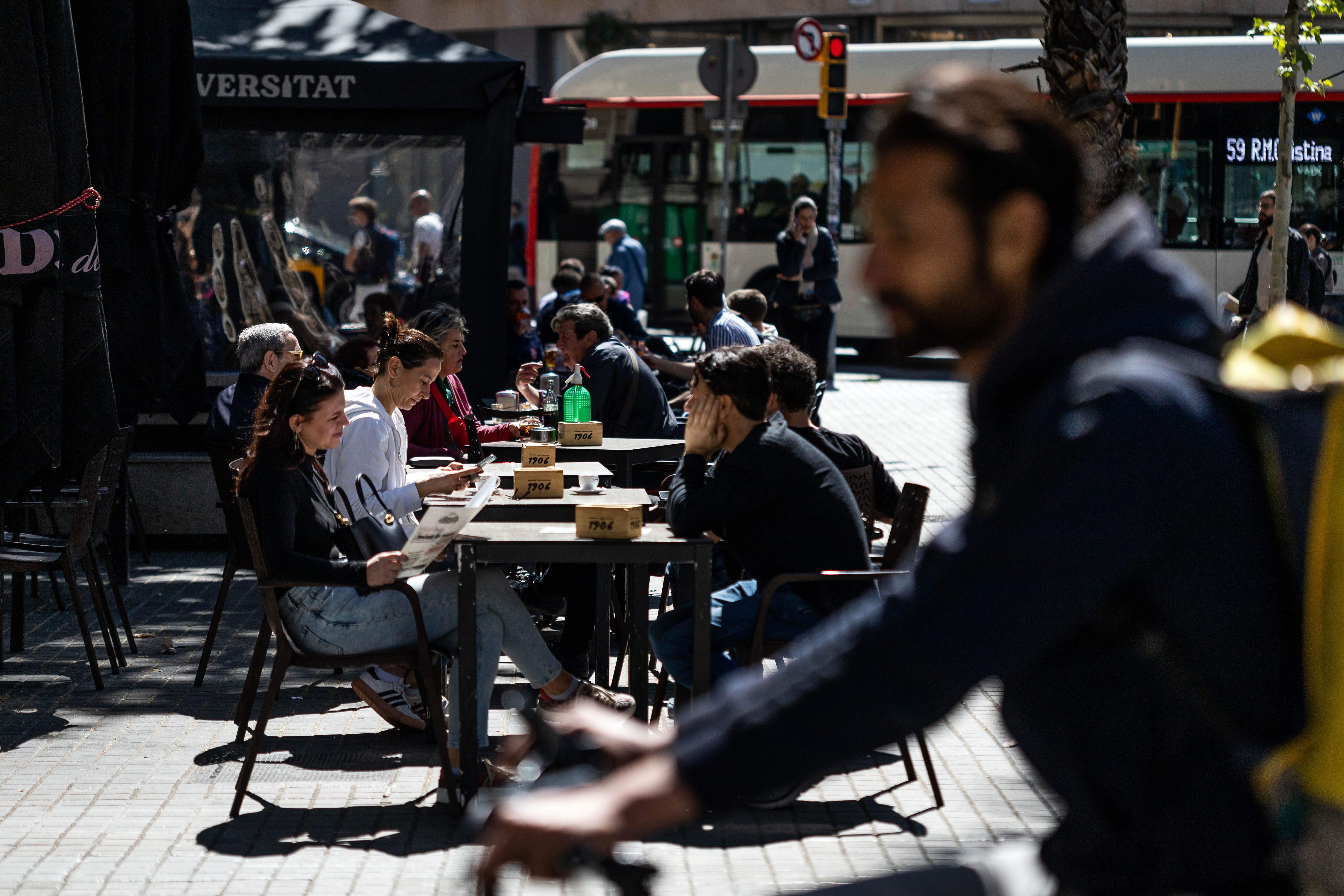 Una terrassa d'un bar, a Barcelona