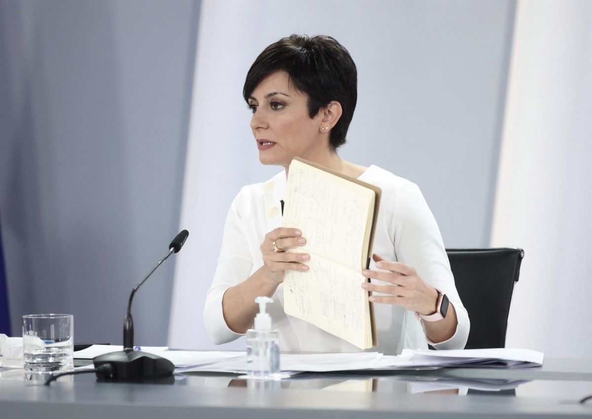 La portaveu del govern espanyol, Isabel Rodríguez, aquest divendres en roda de premsa