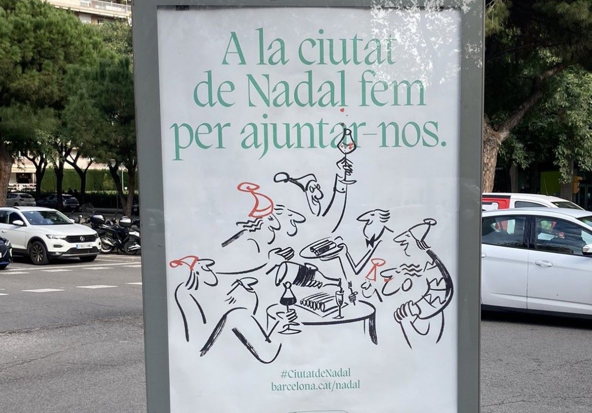 Un dels cartells de la campanya de Nadal de l'Ajuntament de Barcelona