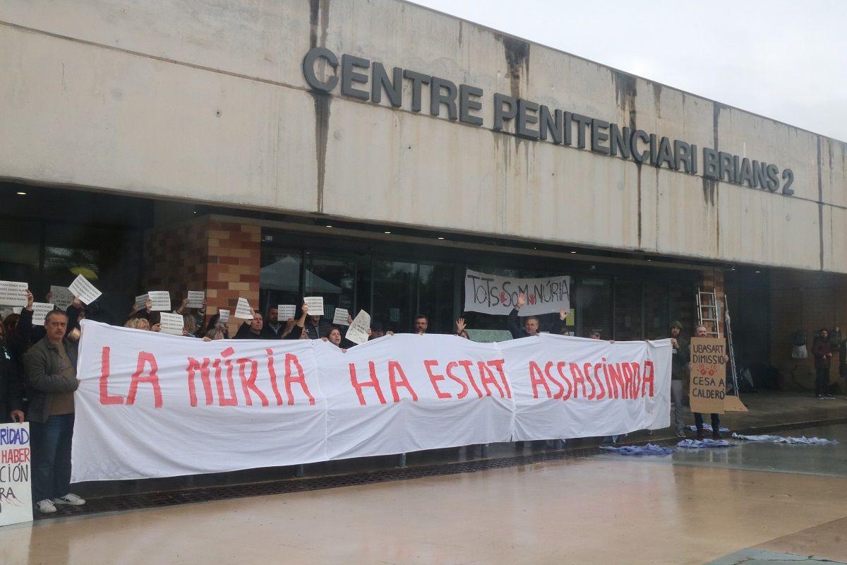 Una de les protestes dels funcionaris de presons, en imatge d'arxiu