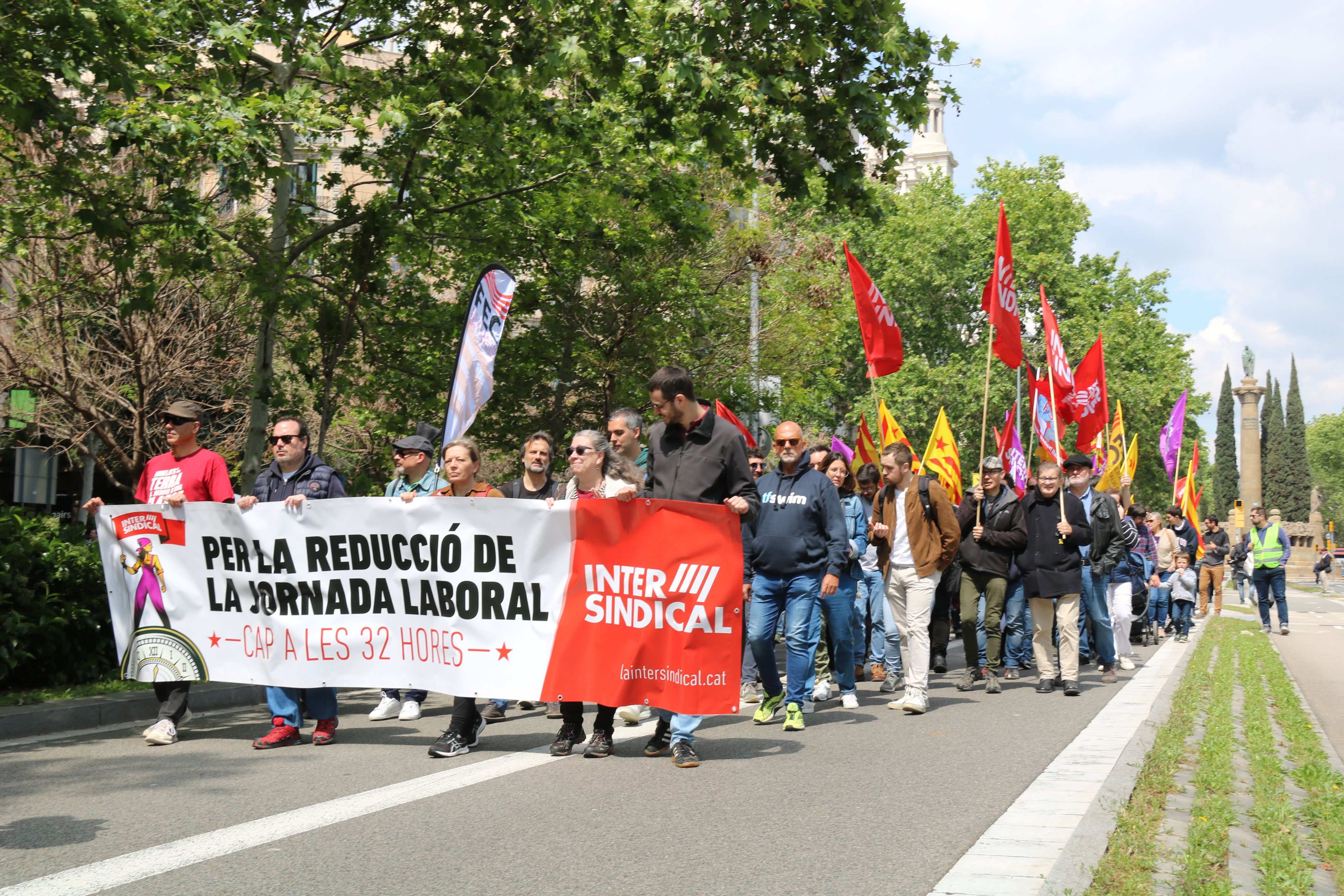 Manifestació pel Primer de Maig a Barcelona
