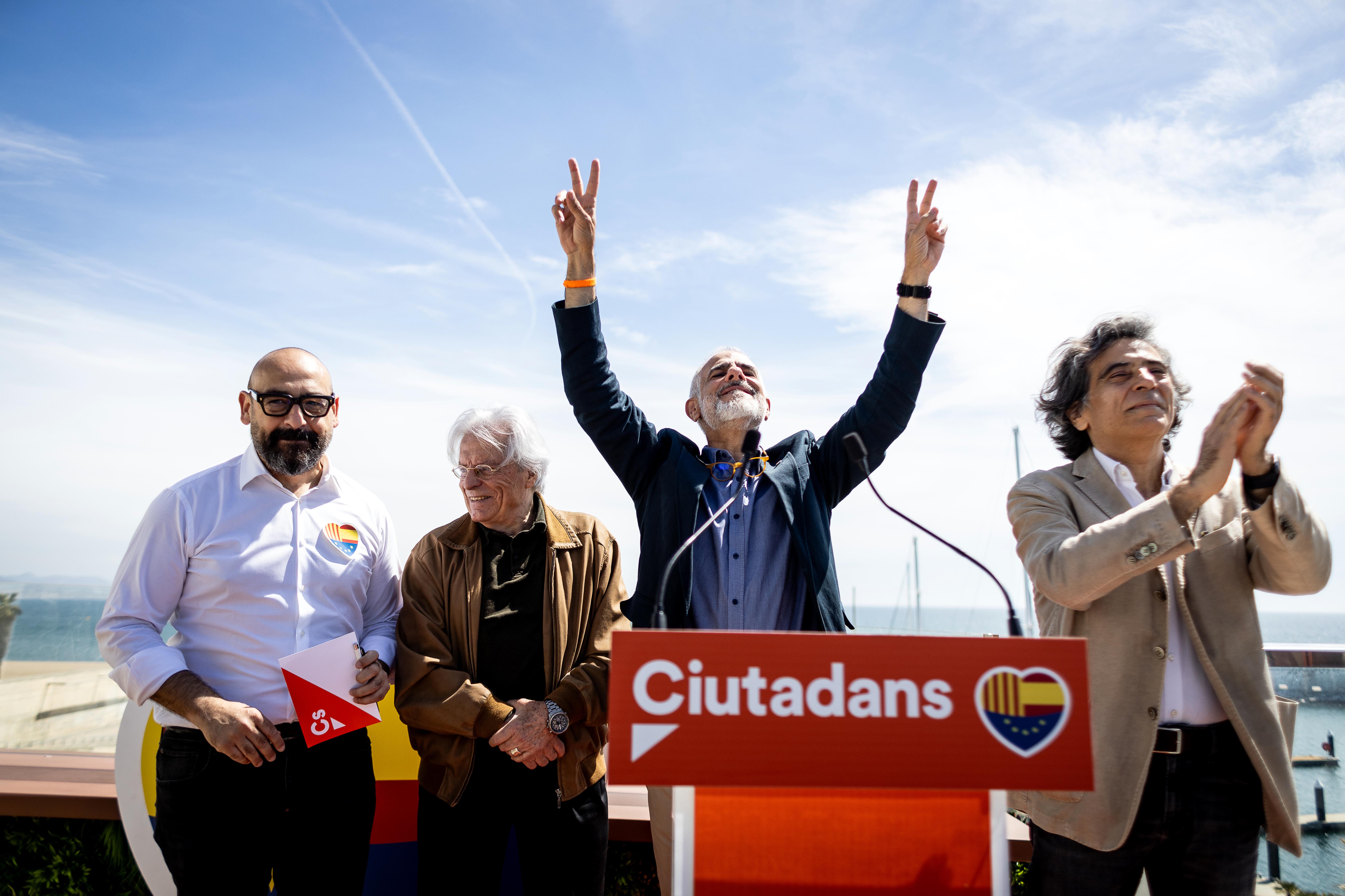 Jordi Cañas, Javier Nart, Carlos Carrizosa i Arcadi Espada, al míting central de Ciutadans