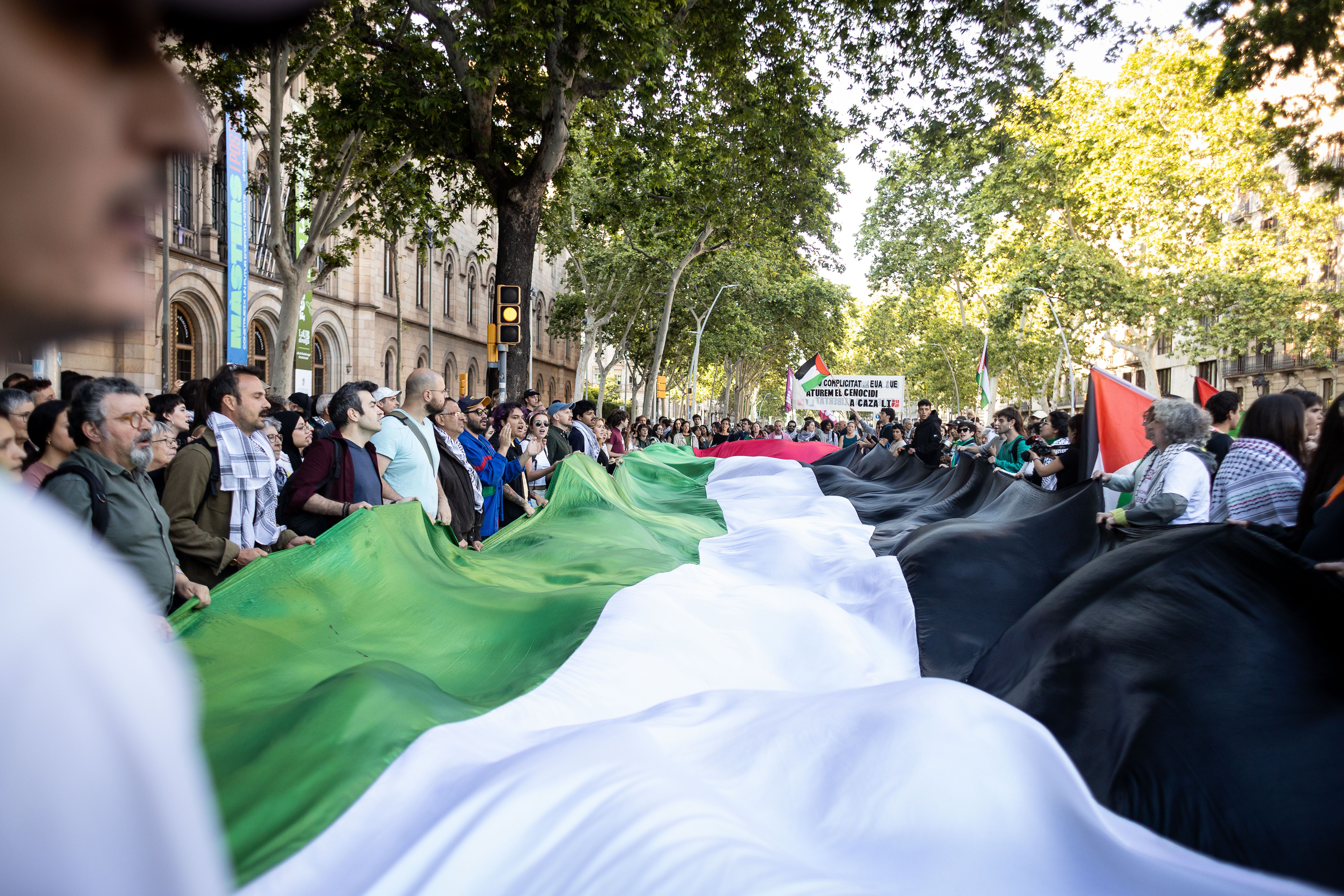 Manifestació a Barcelona contra el genocidi a Gaza
