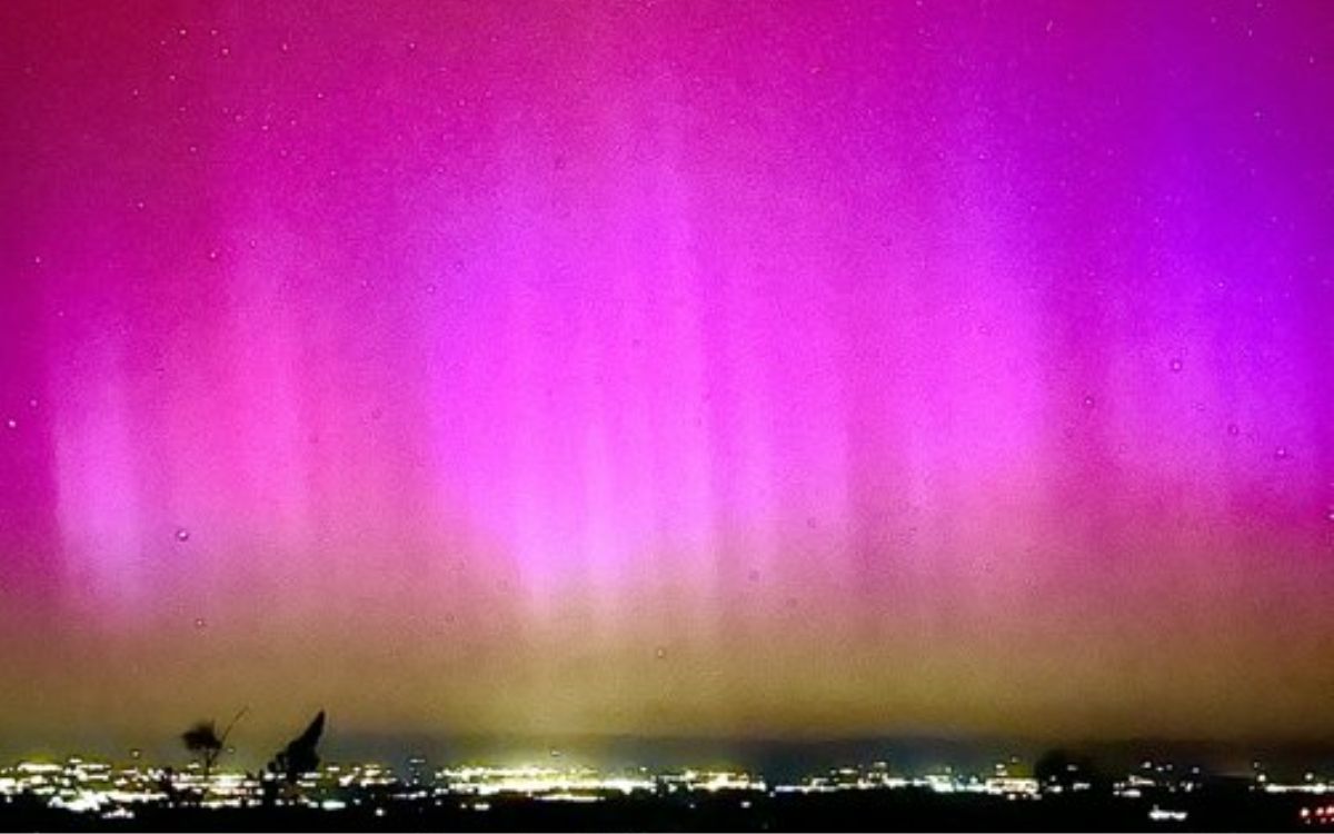 L'aurora boreal albirada des del Parc Astronòmic de Prades