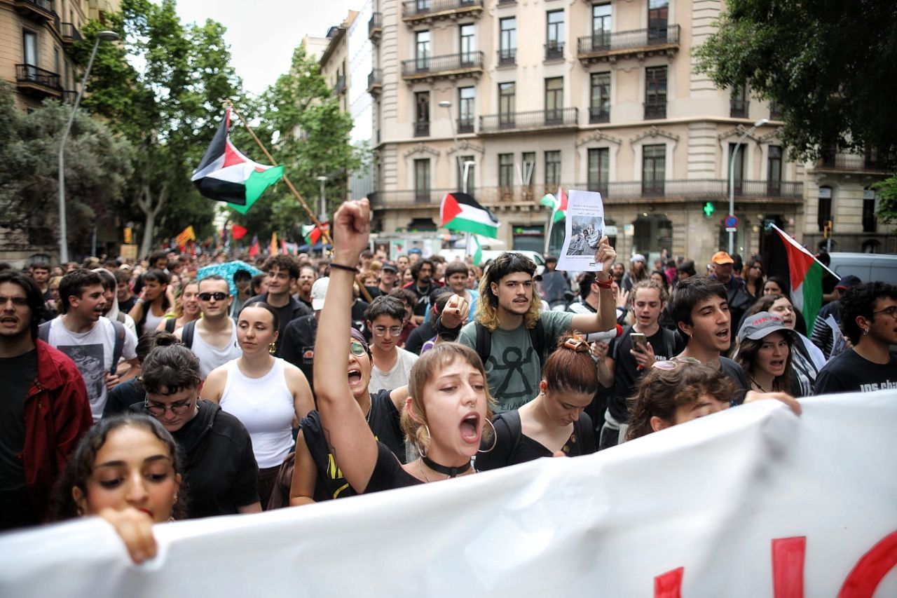 Protesta estudiantil per Palestina a Barcelona