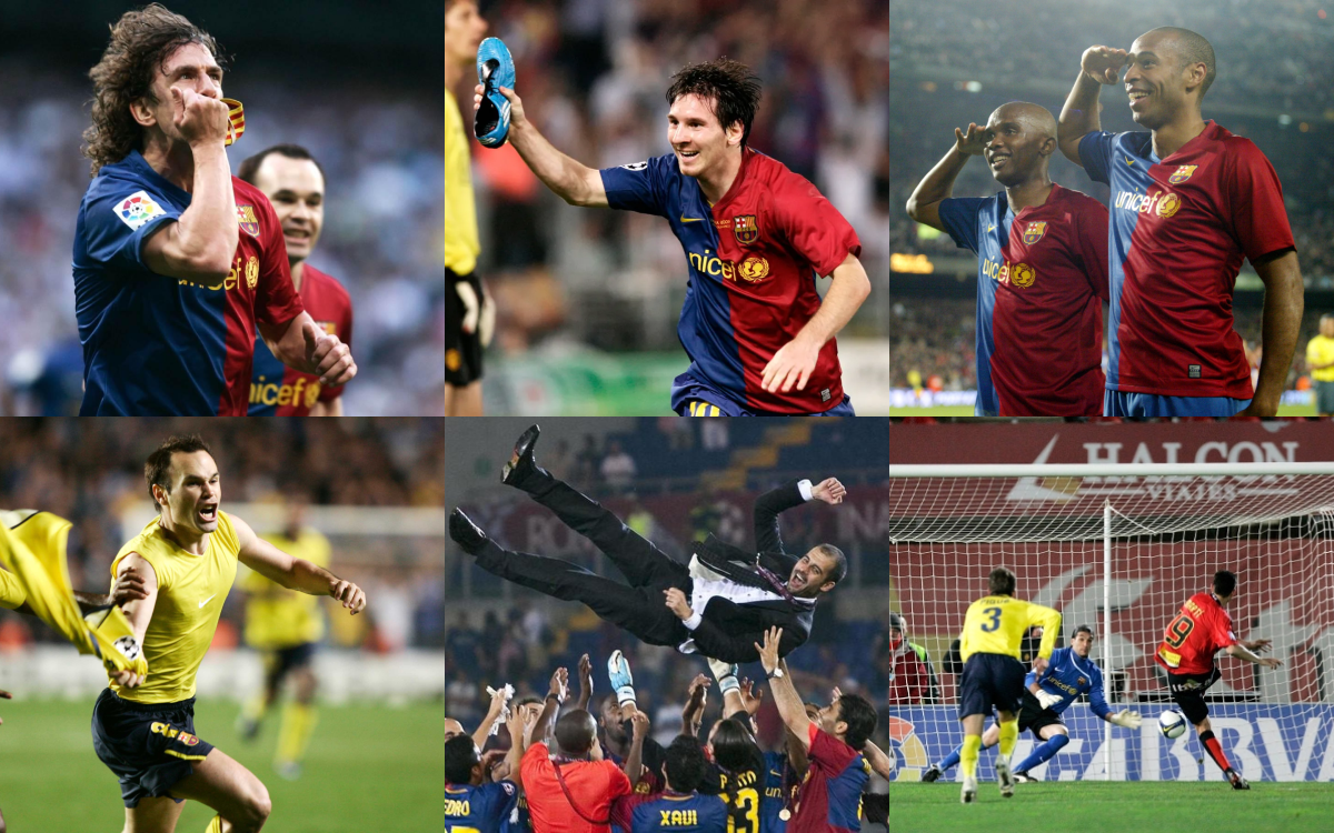 Alguns dels millors moments del Barça del primer triplet